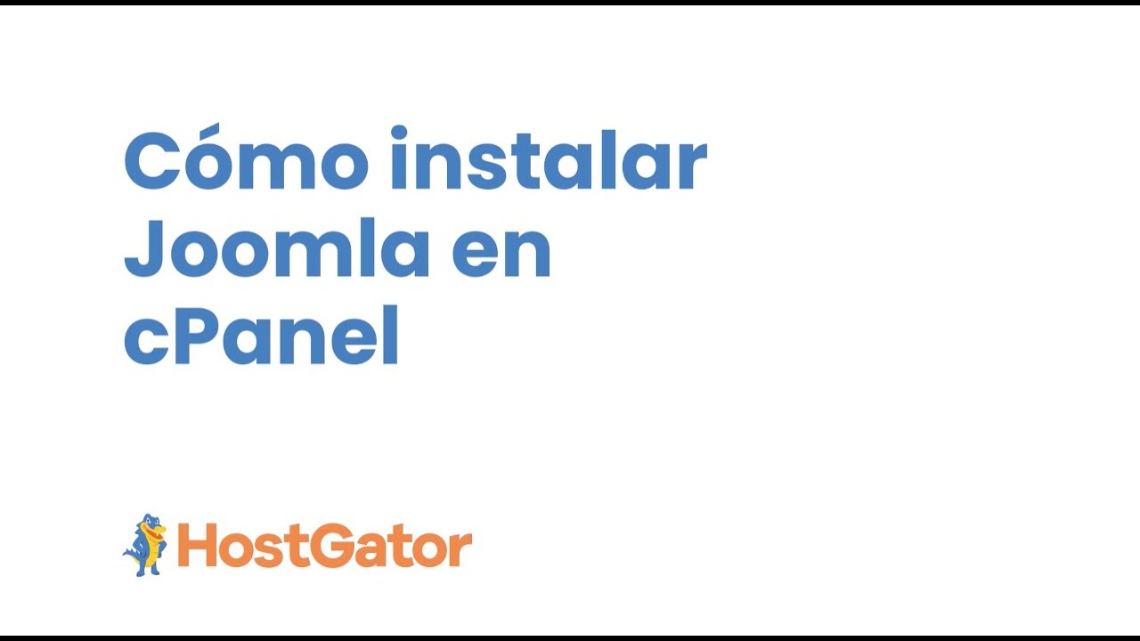 ¿Cómo instalar Joomla en mi cPanel?